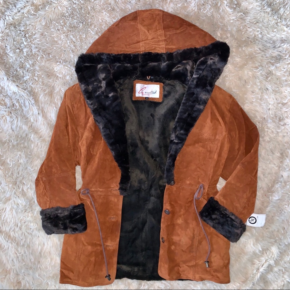 Gorgeous Suede Parka/Coat Medium